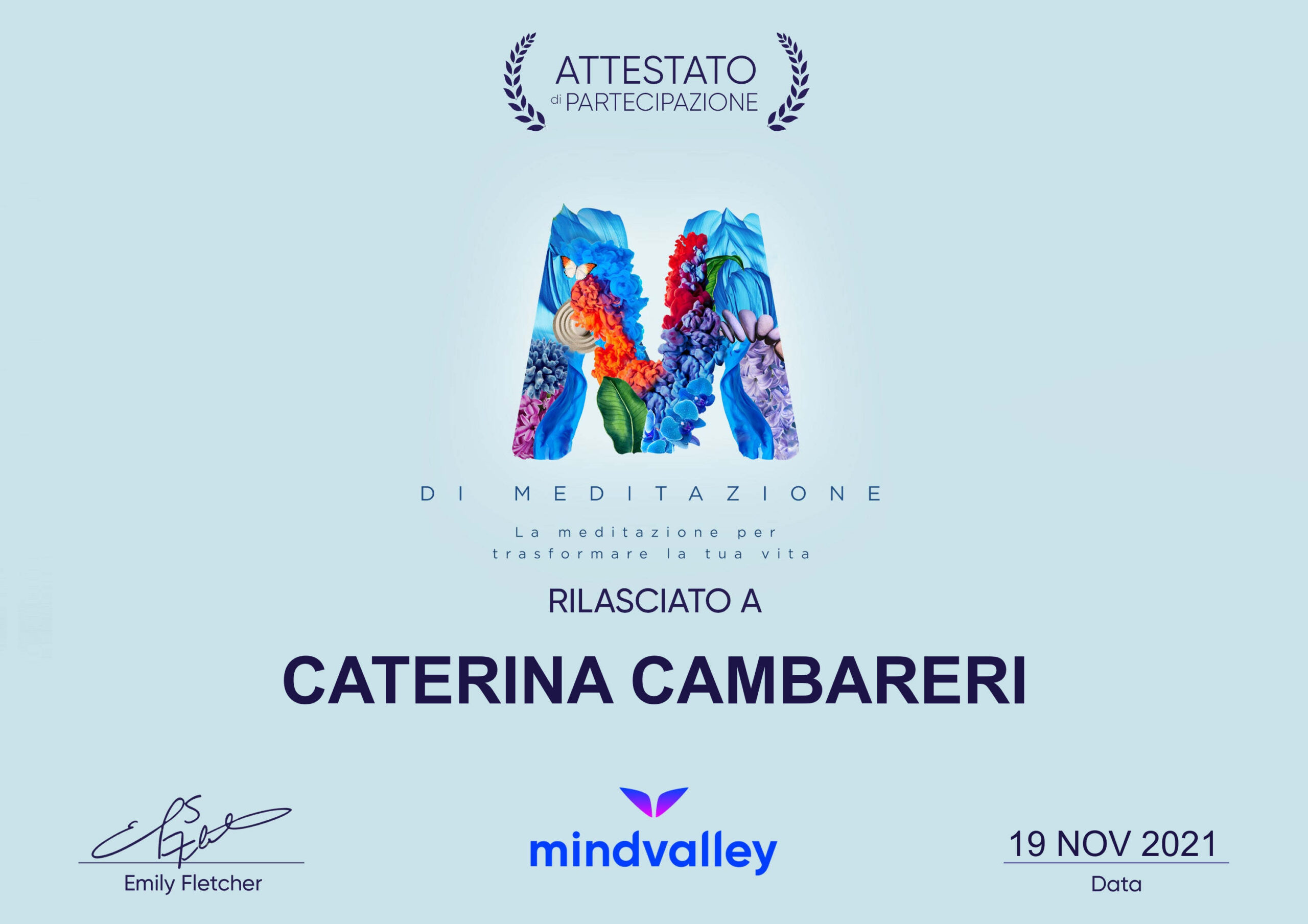 certificate scaled - Caterina Cambareri - Chi sono